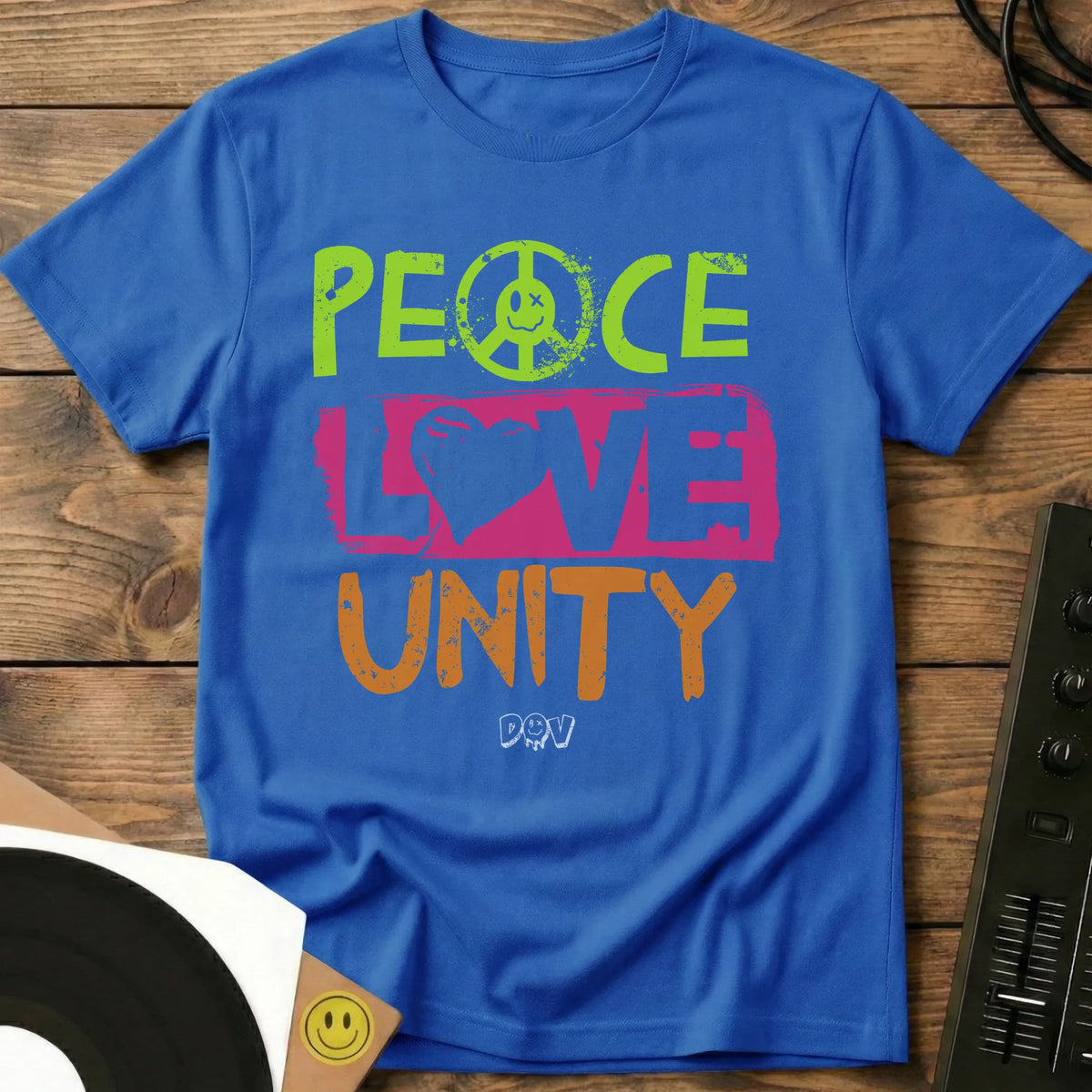 Peace, Love, Unity T-Shirt Royal / S Peace, Love, Unity T-Shirt