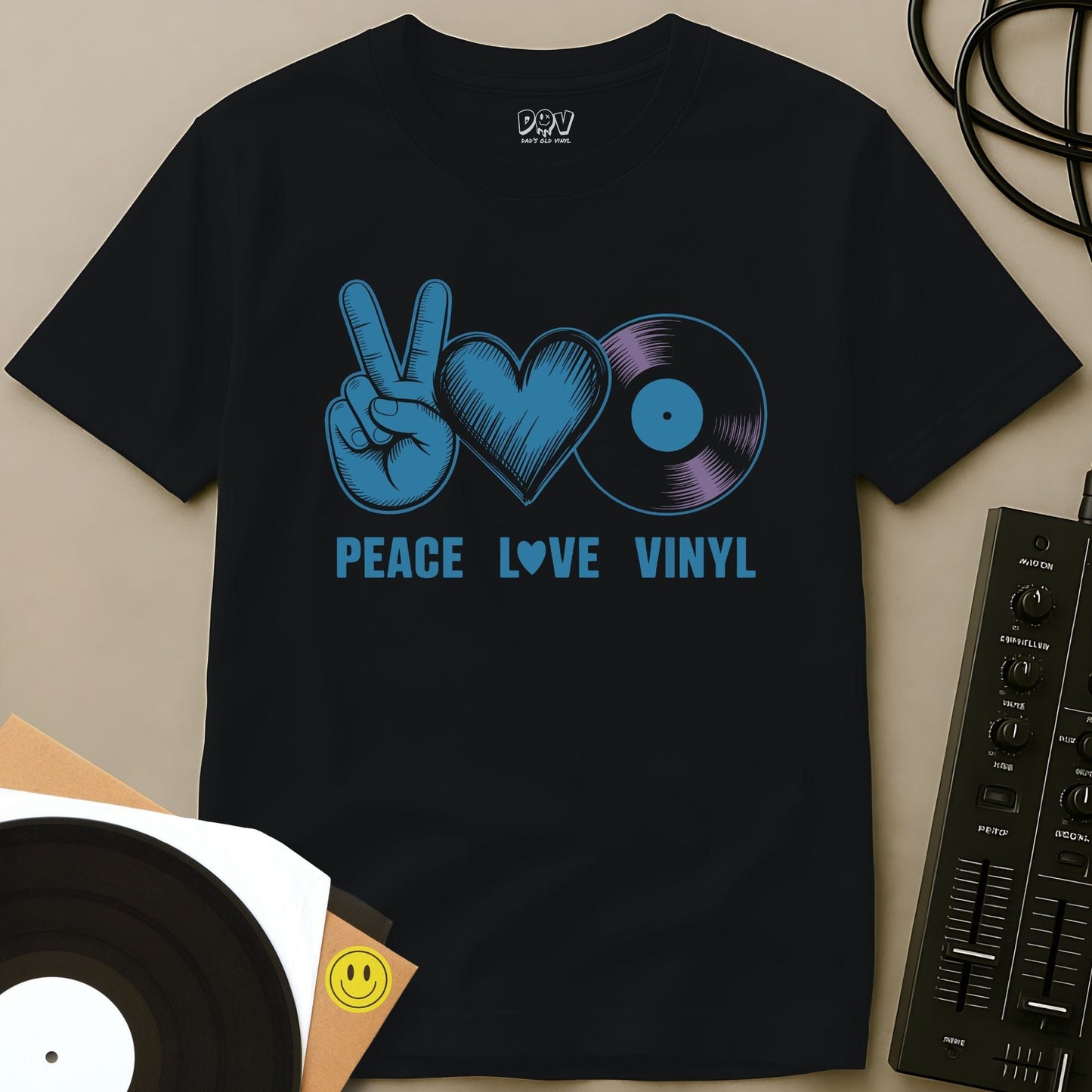 Peace, Love, Vinyl T-Shirt Black / S Peace, Love, Vinyl T-Shirt