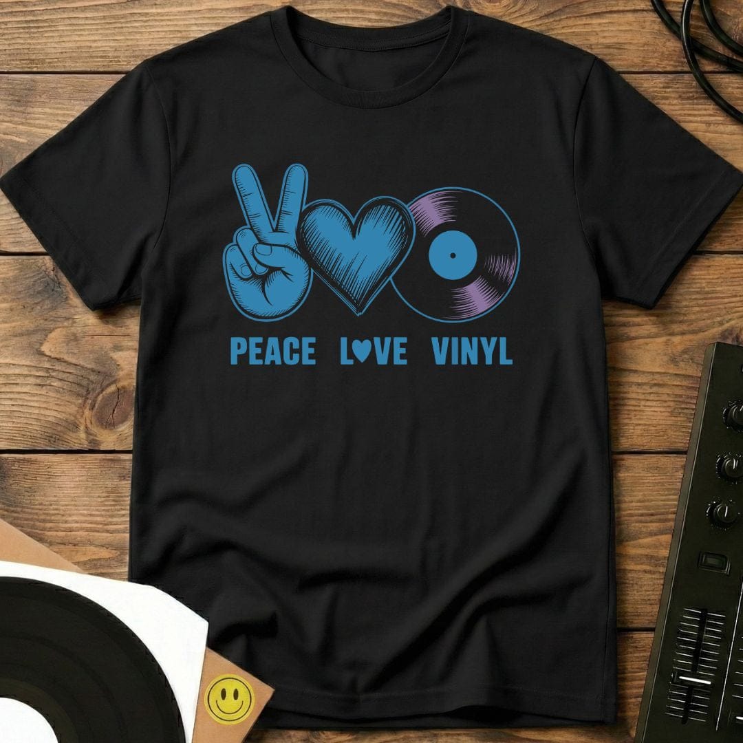 Peace, Love, Vinyl T-Shirt Black / S Peace, Love, Vinyl T-Shirt