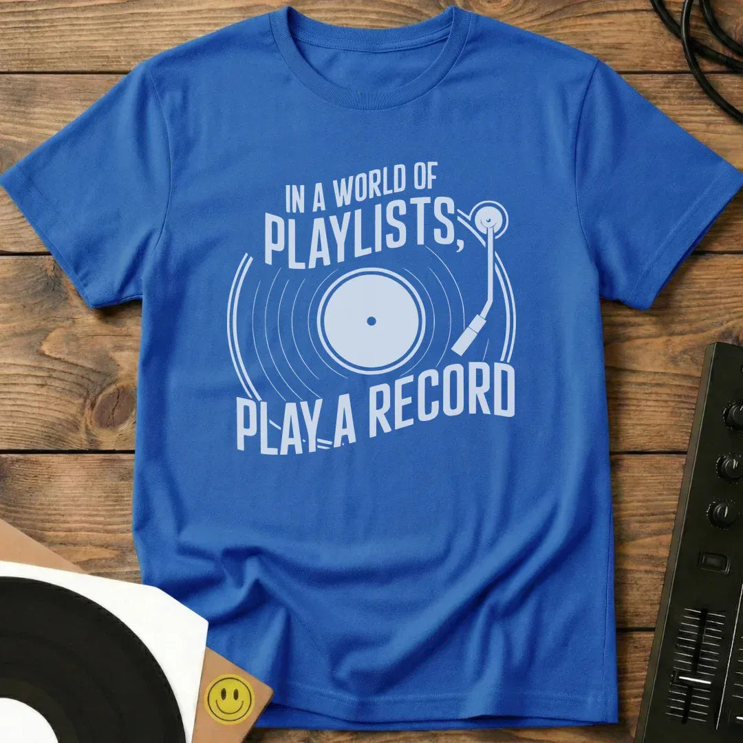 Play A Record T-Shirt Royal / S Play A Record T-Shirt