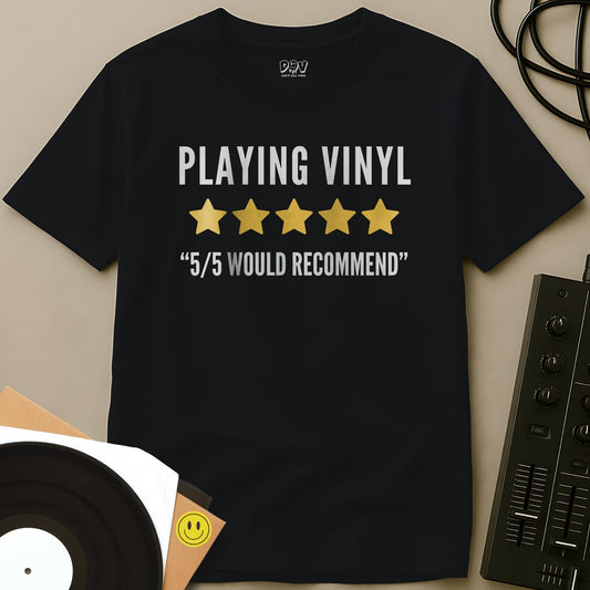 Playing Vinyl T-Shirt Black / S Playing Vinyl T-Shirt