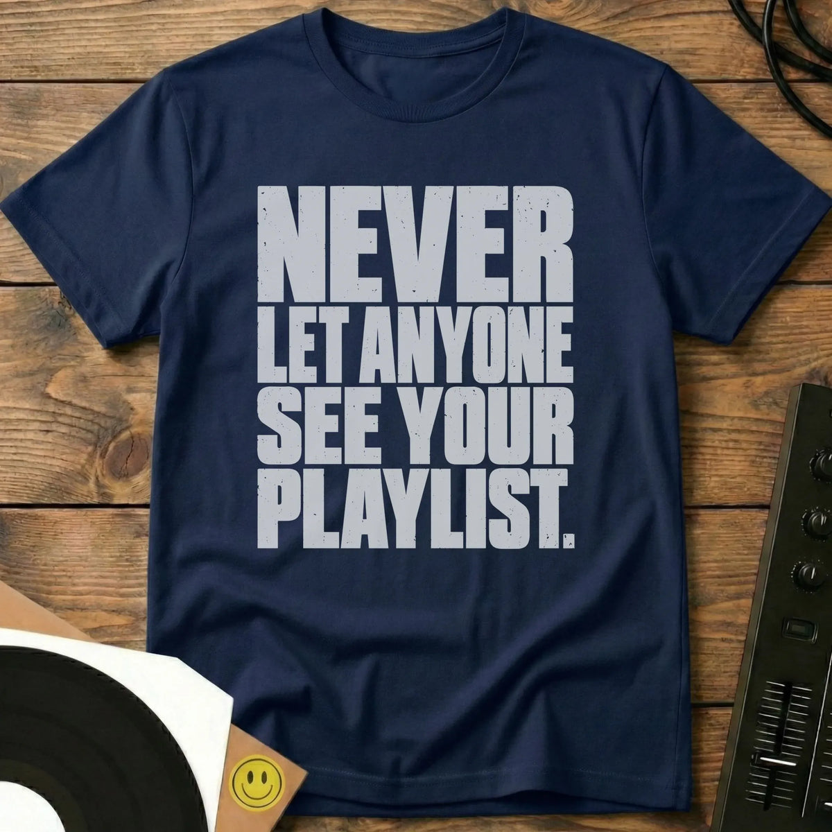 Playlist Privacy T-Shirt Navy / S Playlist Privacy T-Shirt
