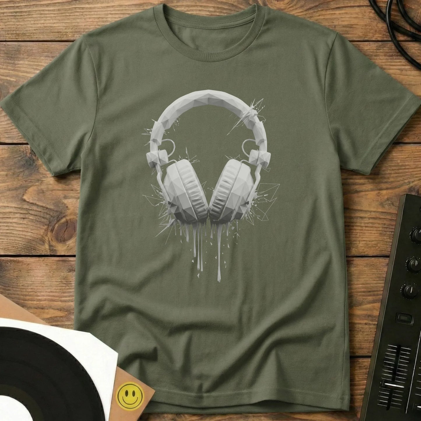 Poly Cans Drip T-Shirt Military Green / S Poly Cans Drip T-Shirt