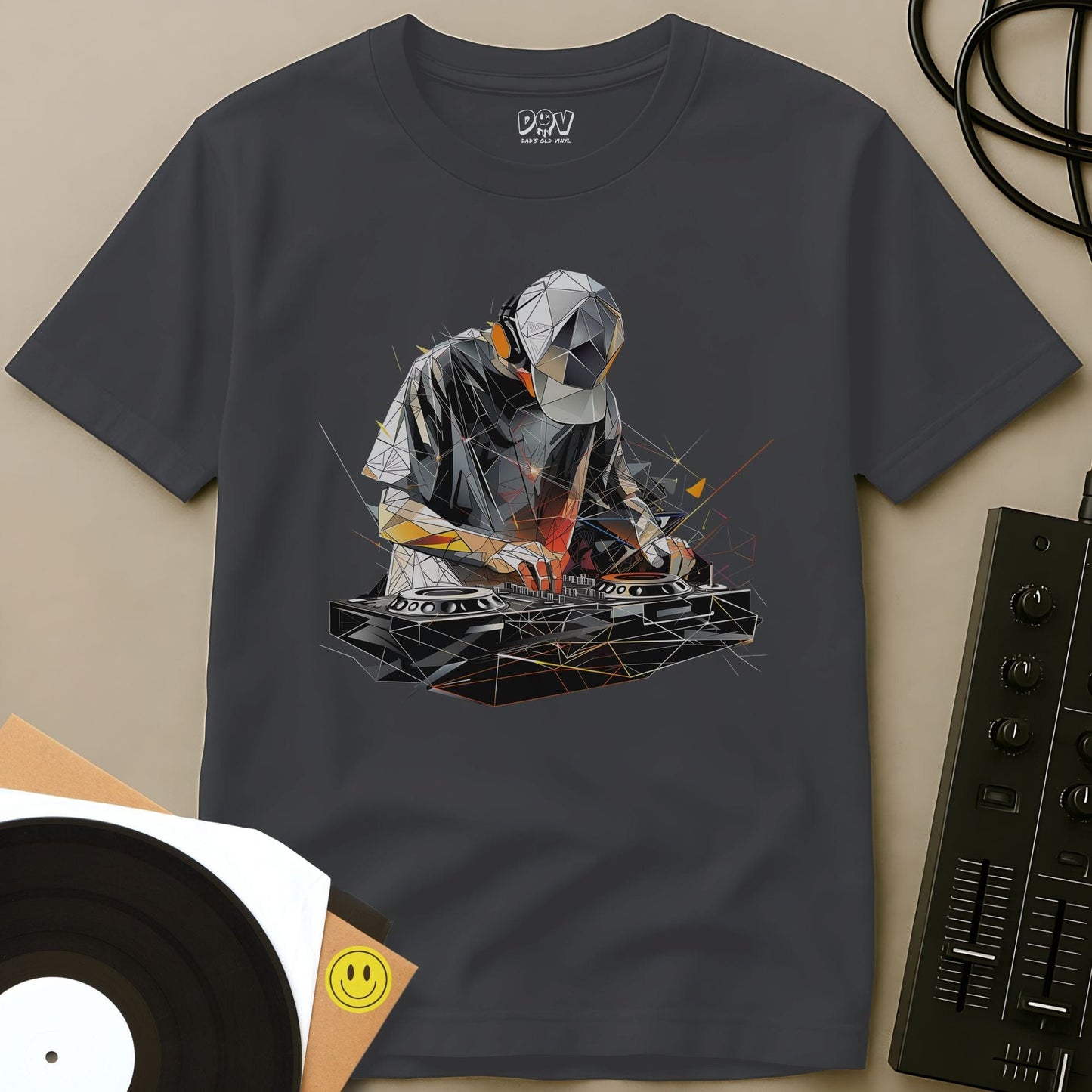 Polygonal DJ T-Shirt Charcoal / S Polygonal DJ T-Shirt