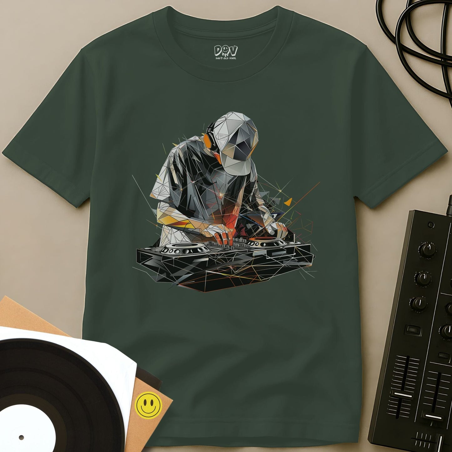 Polygonal DJ T-Shirt Military Green / S Polygonal DJ T-Shirt