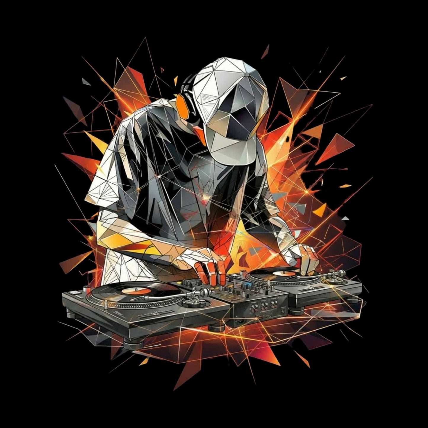 Polygonal Turntable DJ T-Shirt Polygonal Turntable DJ T-Shirt