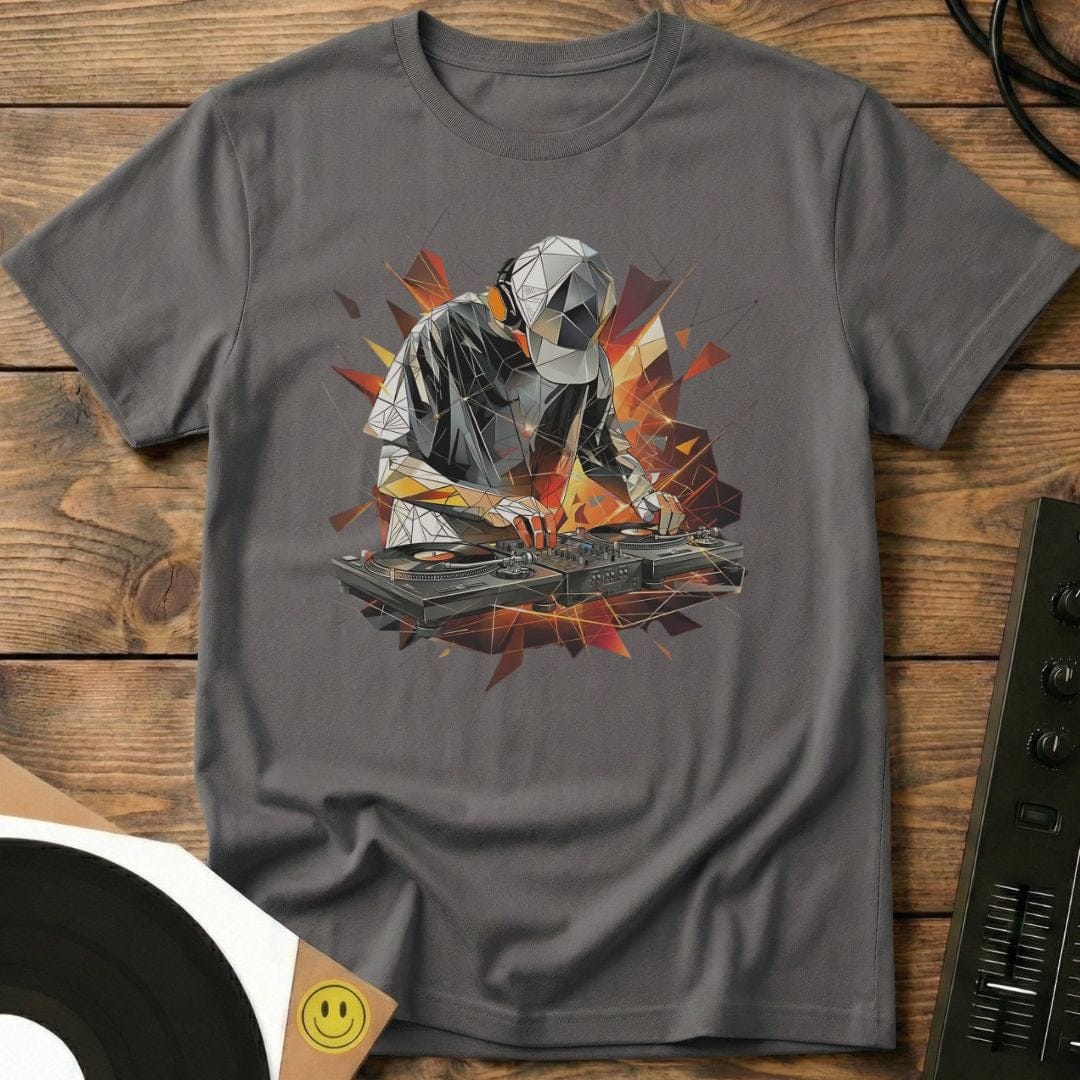 Polygonal Turntable DJ T-Shirt Charcoal / S Polygonal Turntable DJ T-Shirt