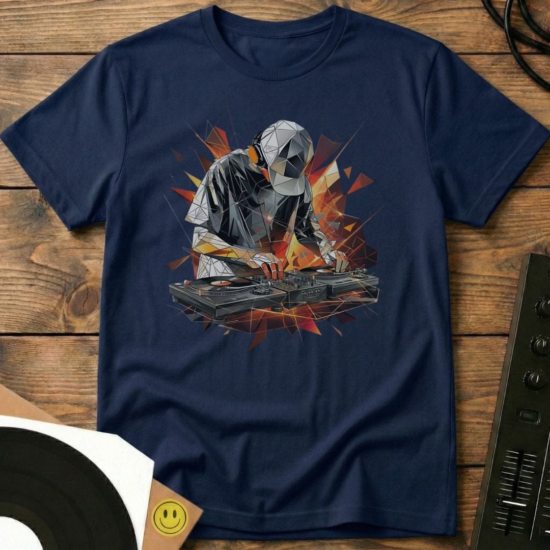 Polygonal Turntable DJ T-Shirt Navy / S Polygonal Turntable DJ T-Shirt