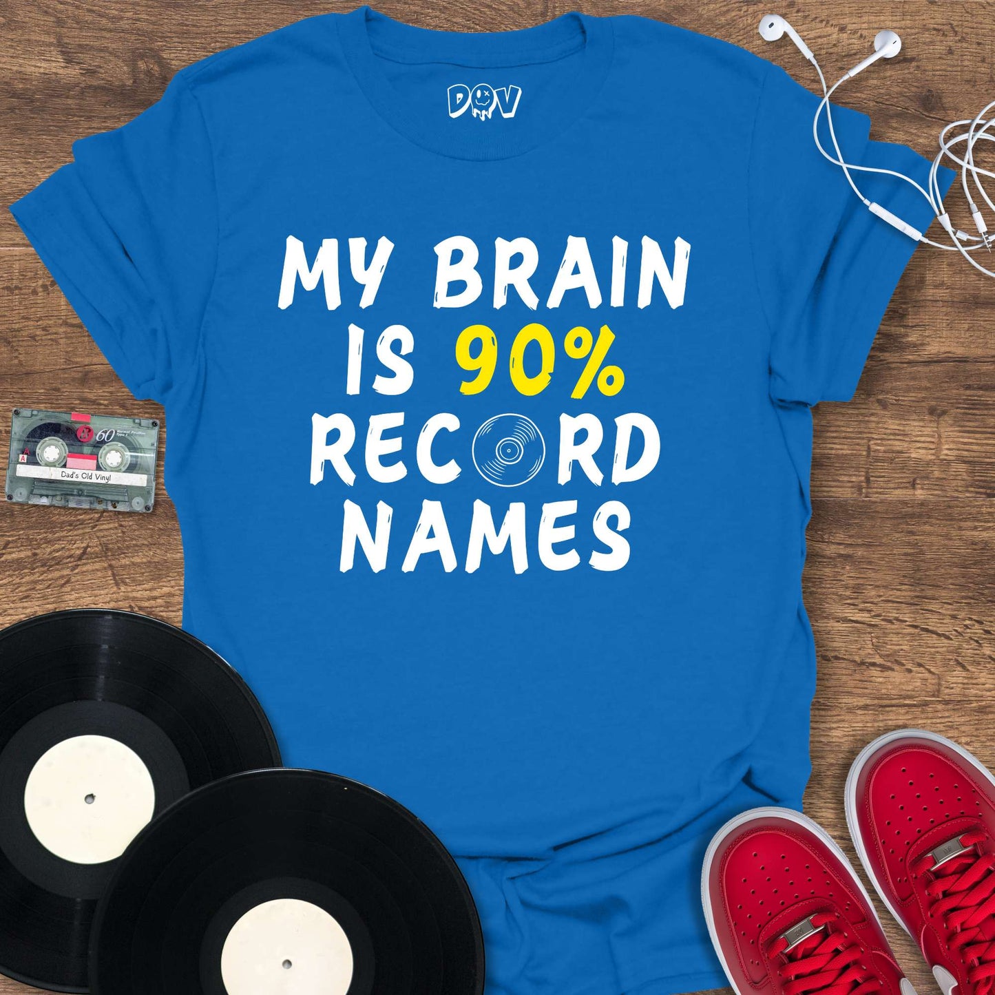 Printify 90% Record Names T-Shirt