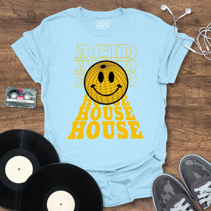 Printify Acid House Globe T-Shirt
