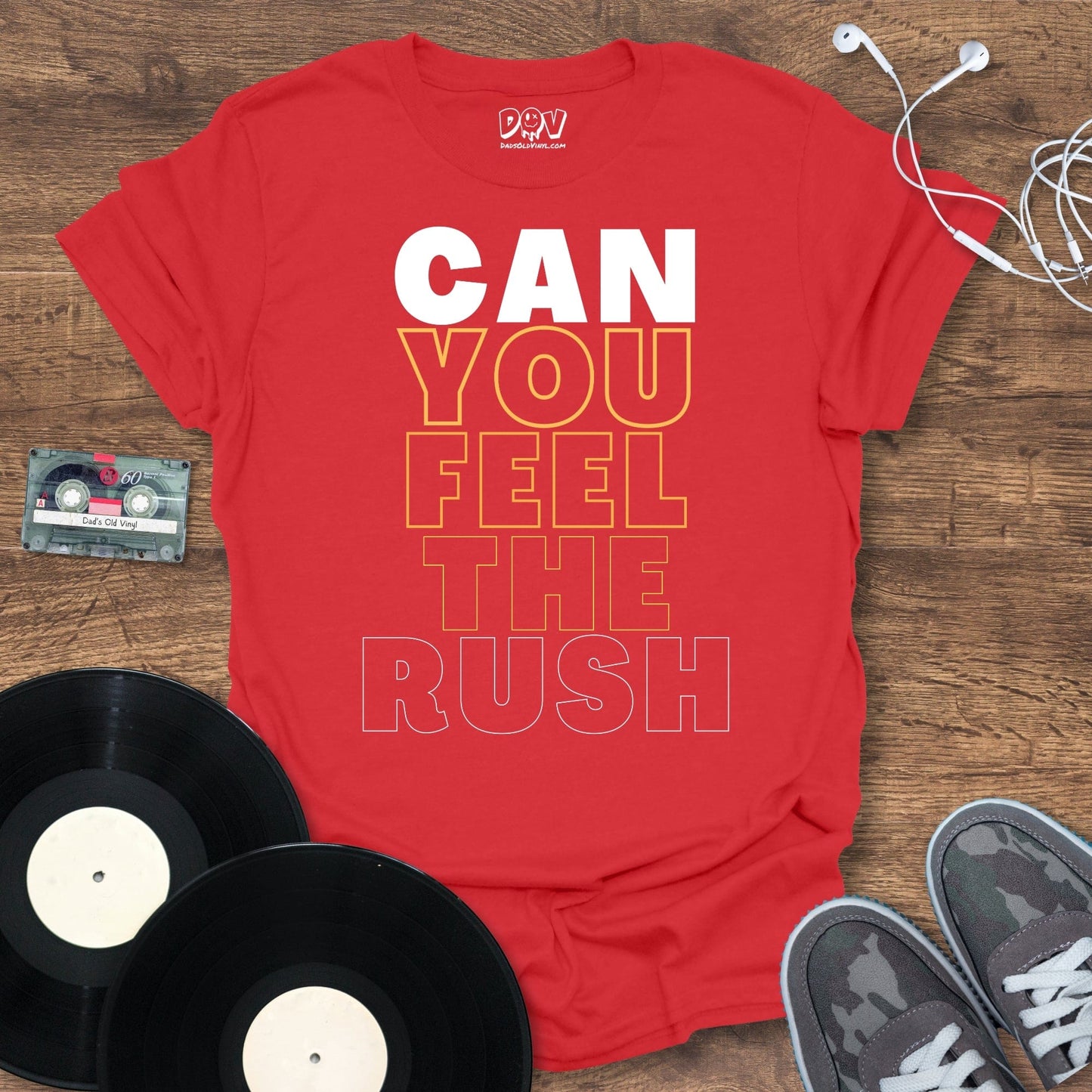 Printify Can You Feel The Rush T-Shirt