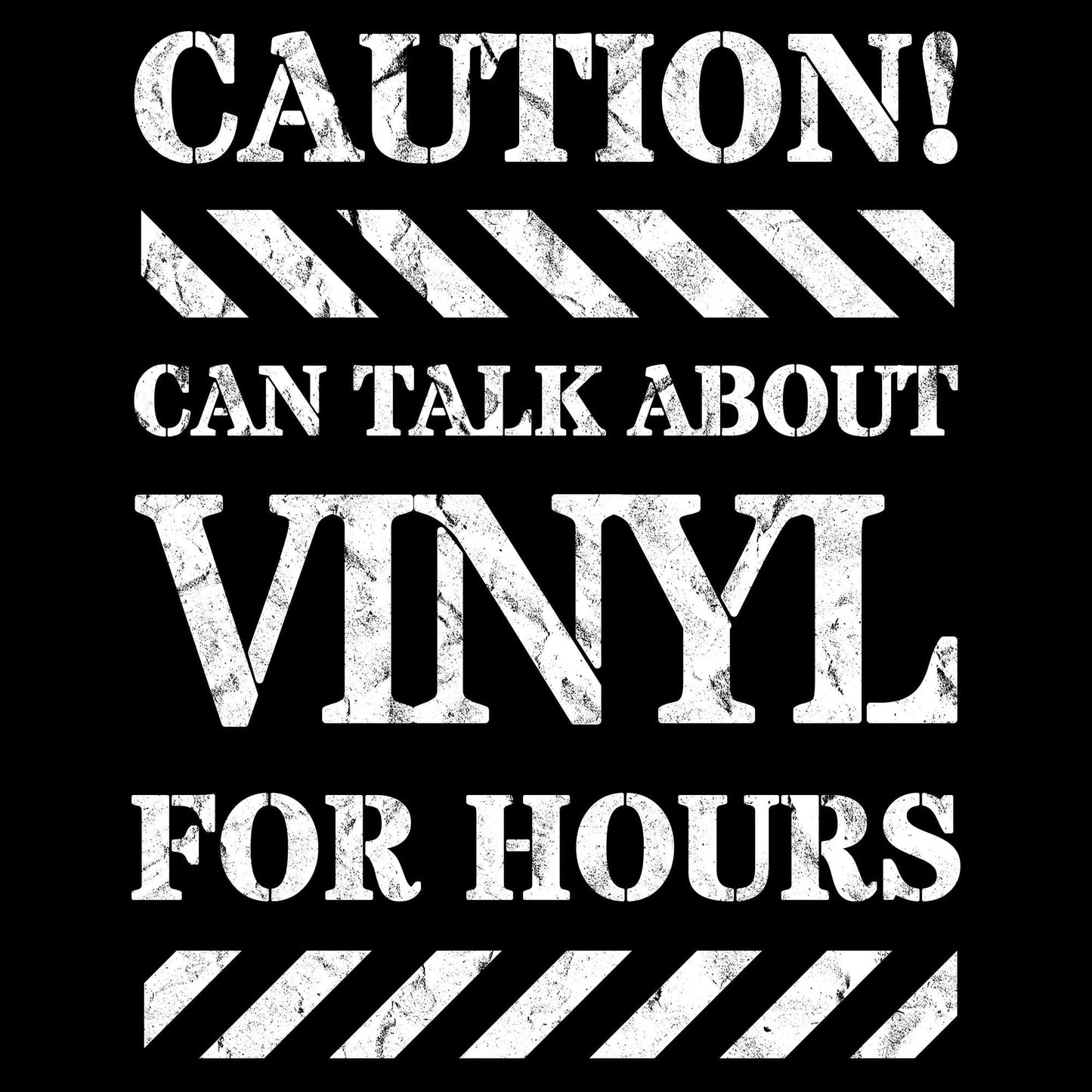 Printify Caution Can Talk About Vinyl T-Shirt