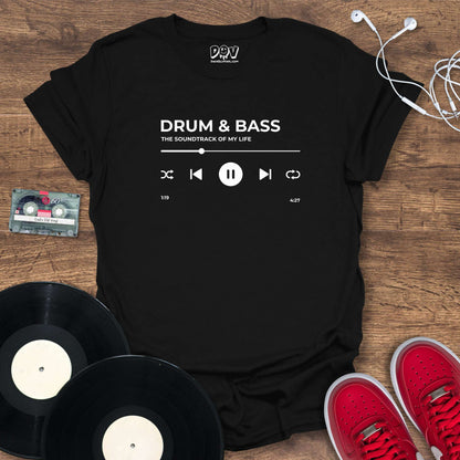 Printify Drum & Bass - Soundtrack of My Life T-Shirt