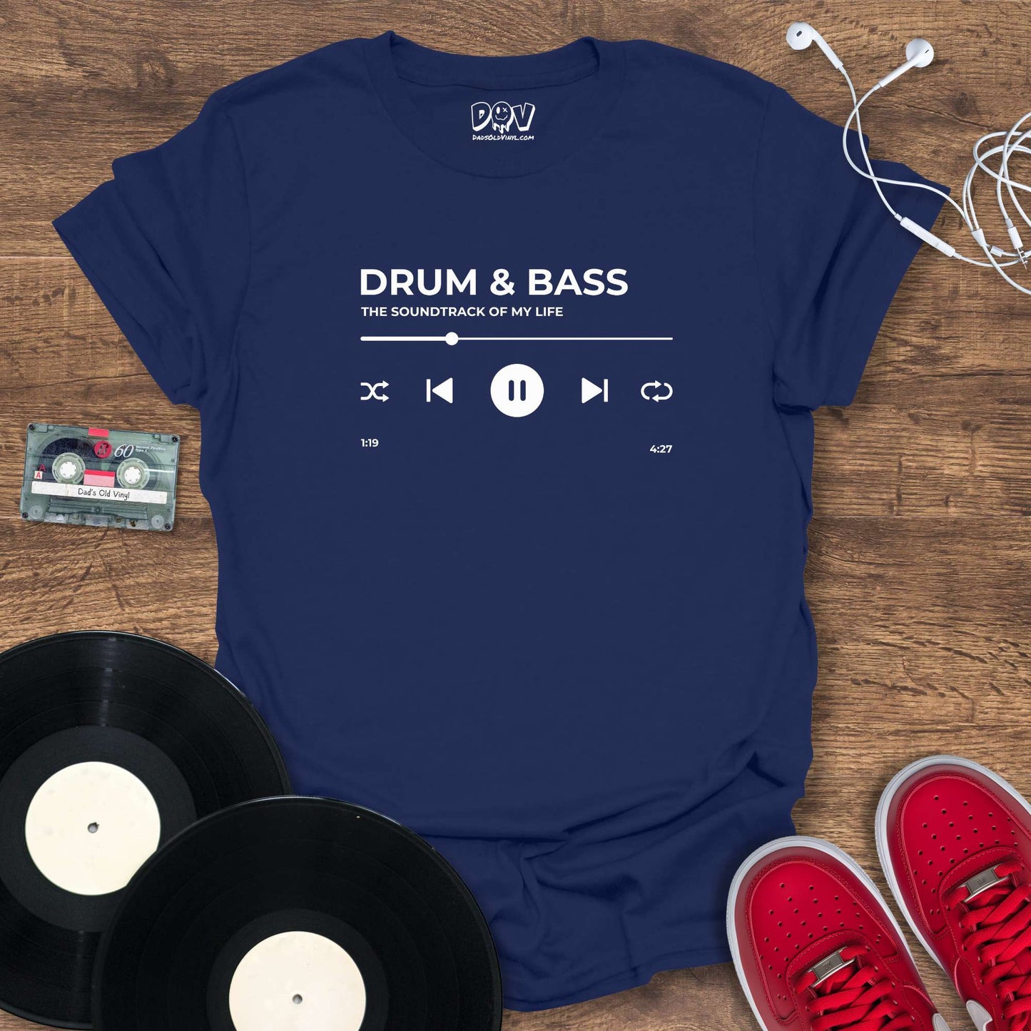 Printify Drum & Bass - Soundtrack of My Life T-Shirt