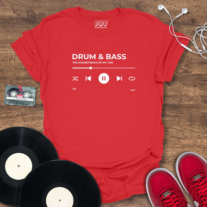 Printify Drum & Bass - Soundtrack of My Life T-Shirt