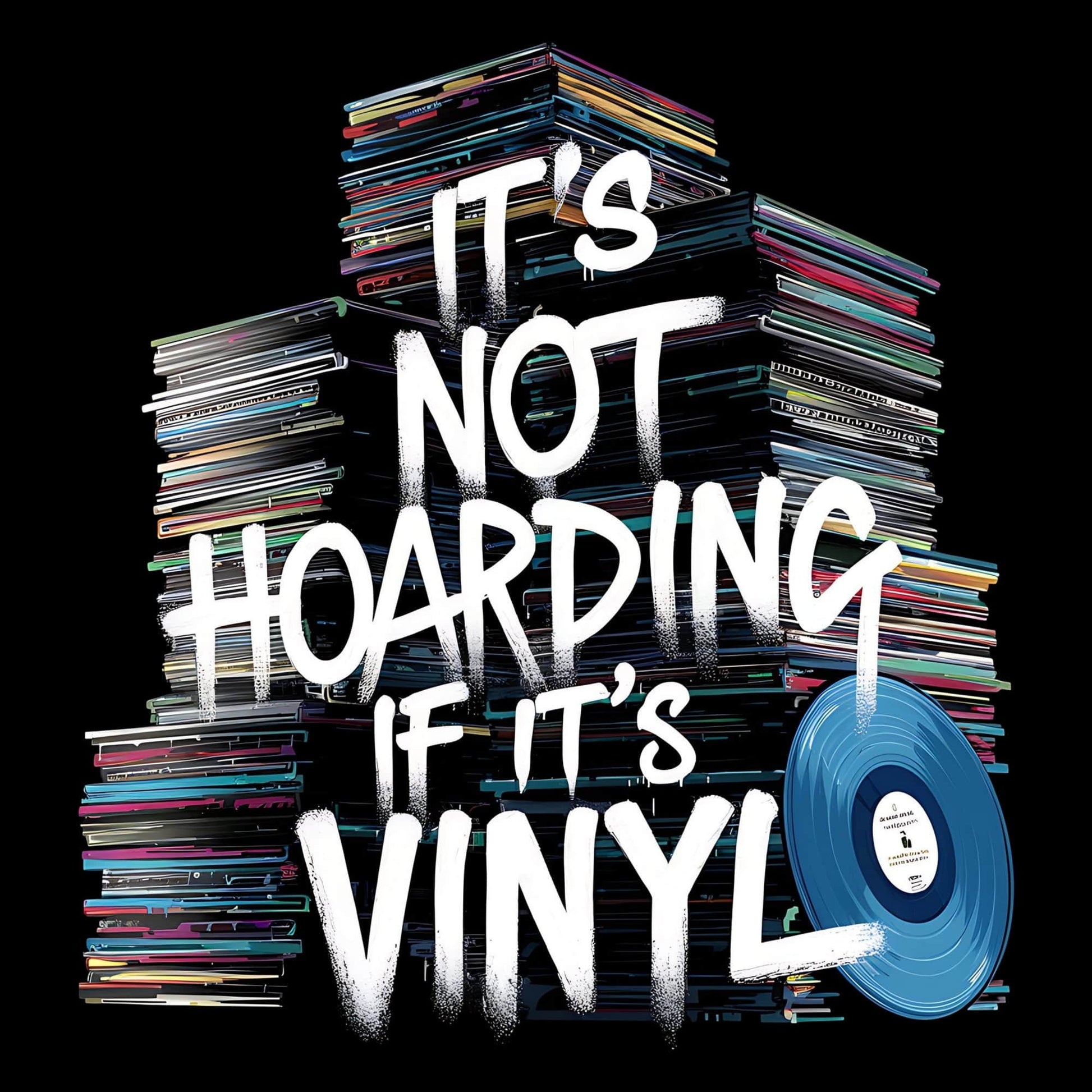 Printify It's Not Hoarding If It's Vinyl T-Shirt