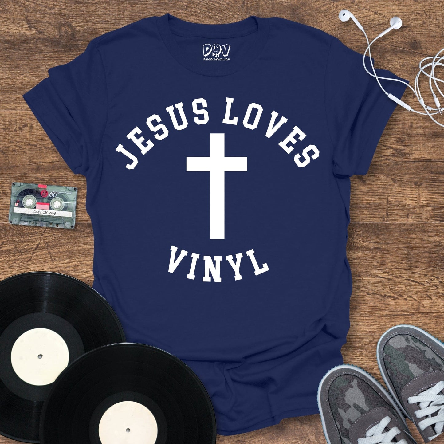 Printify Jesus Loves Vinyl T-Shirt