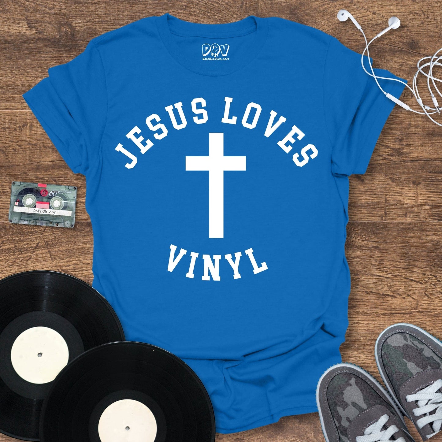 Printify Jesus Loves Vinyl T-Shirt