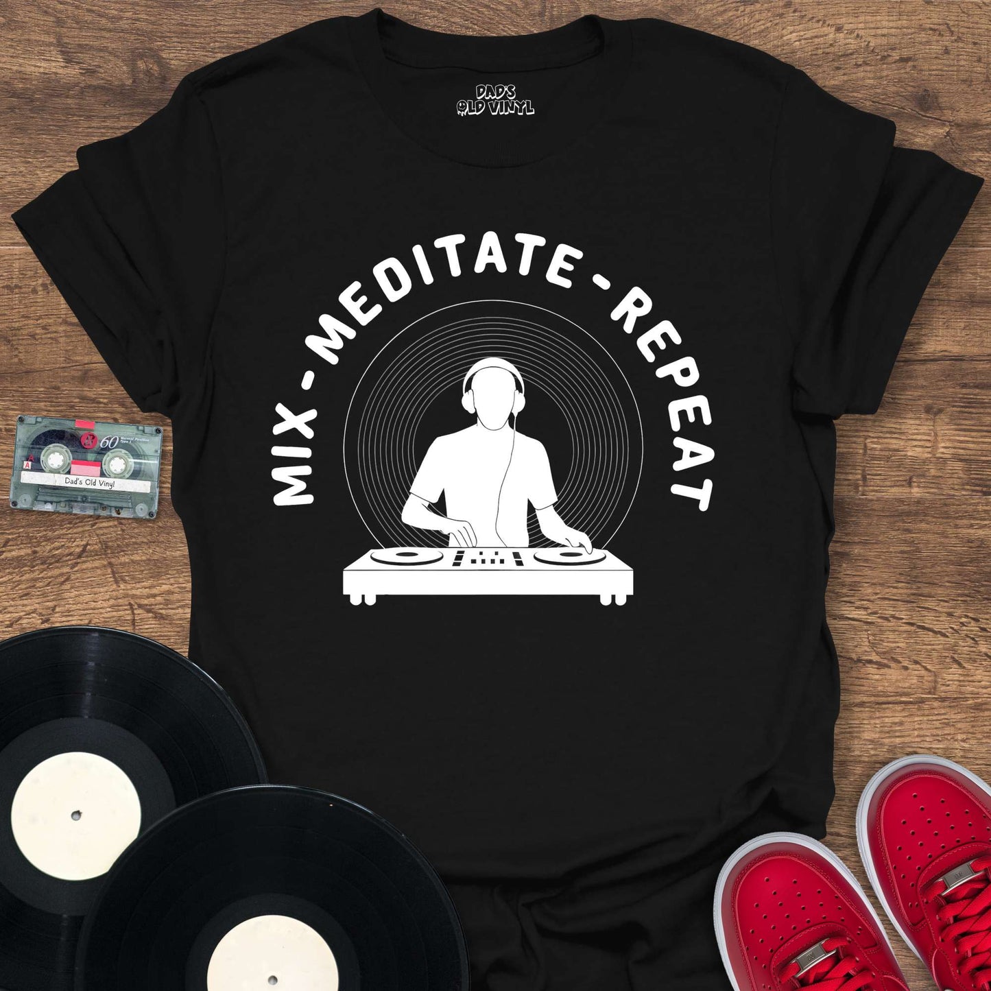 Printify Mix Meditate Repeat T-Shirt