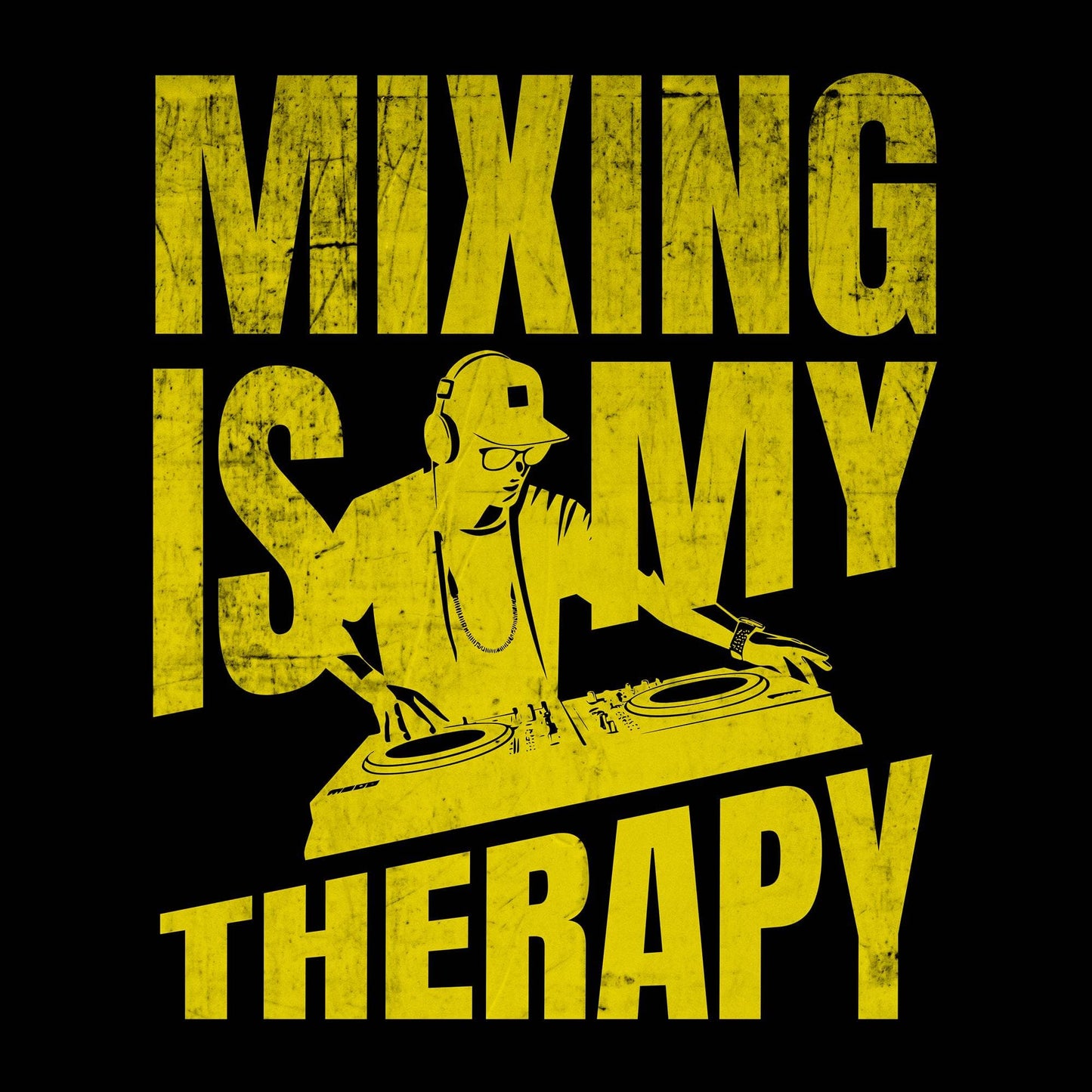 Printify Mixing Is My Therapy - Yellow Mix T-Shirt