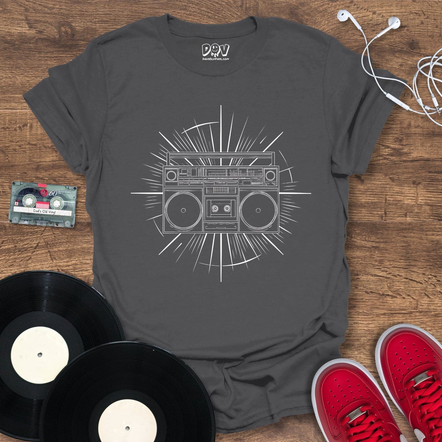 Printify Mono Boombox T-Shirt