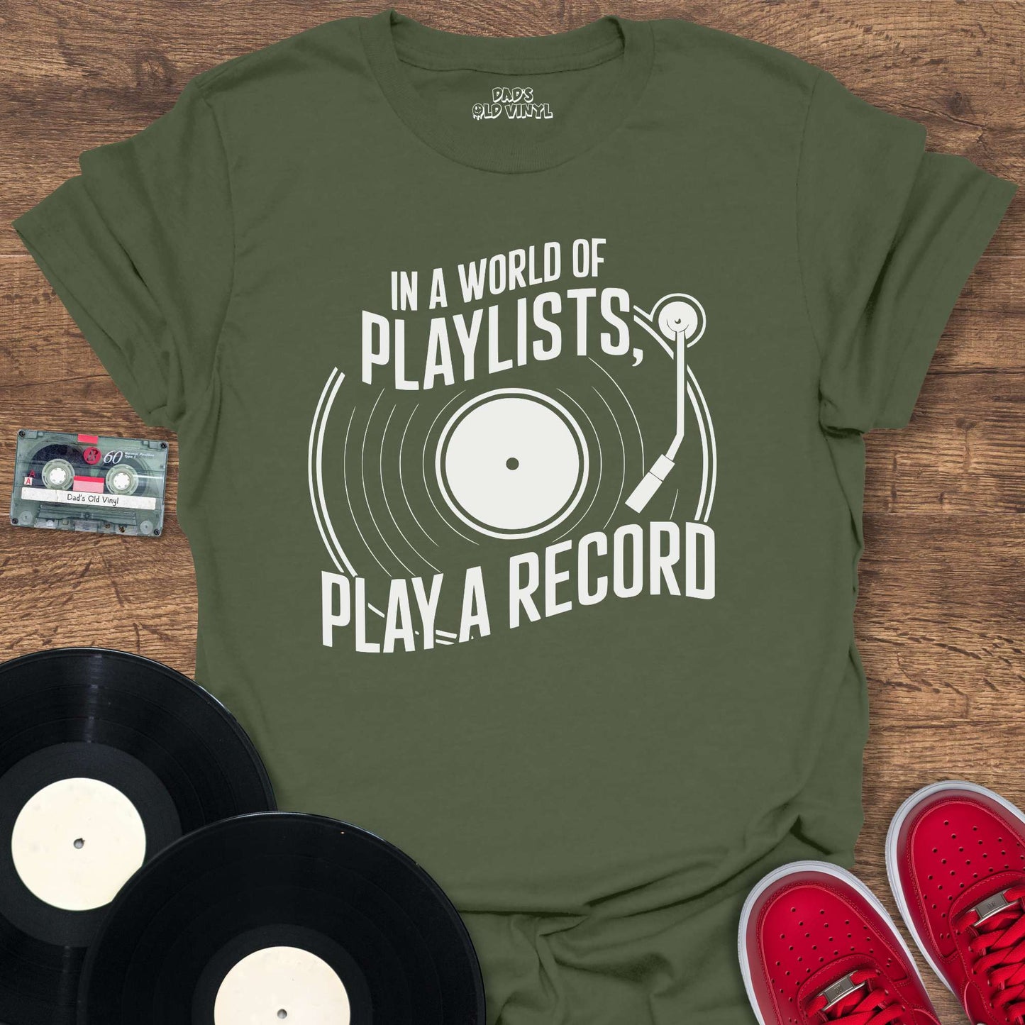 Printify Play A Record T-Shirt