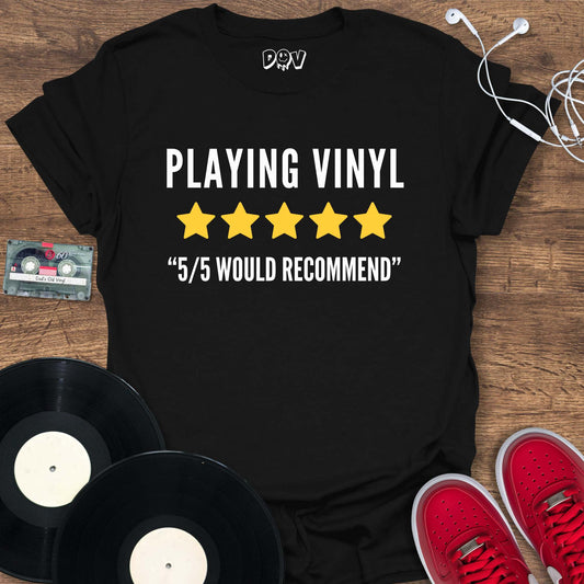 Printify Playing Vinyl T-Shirt