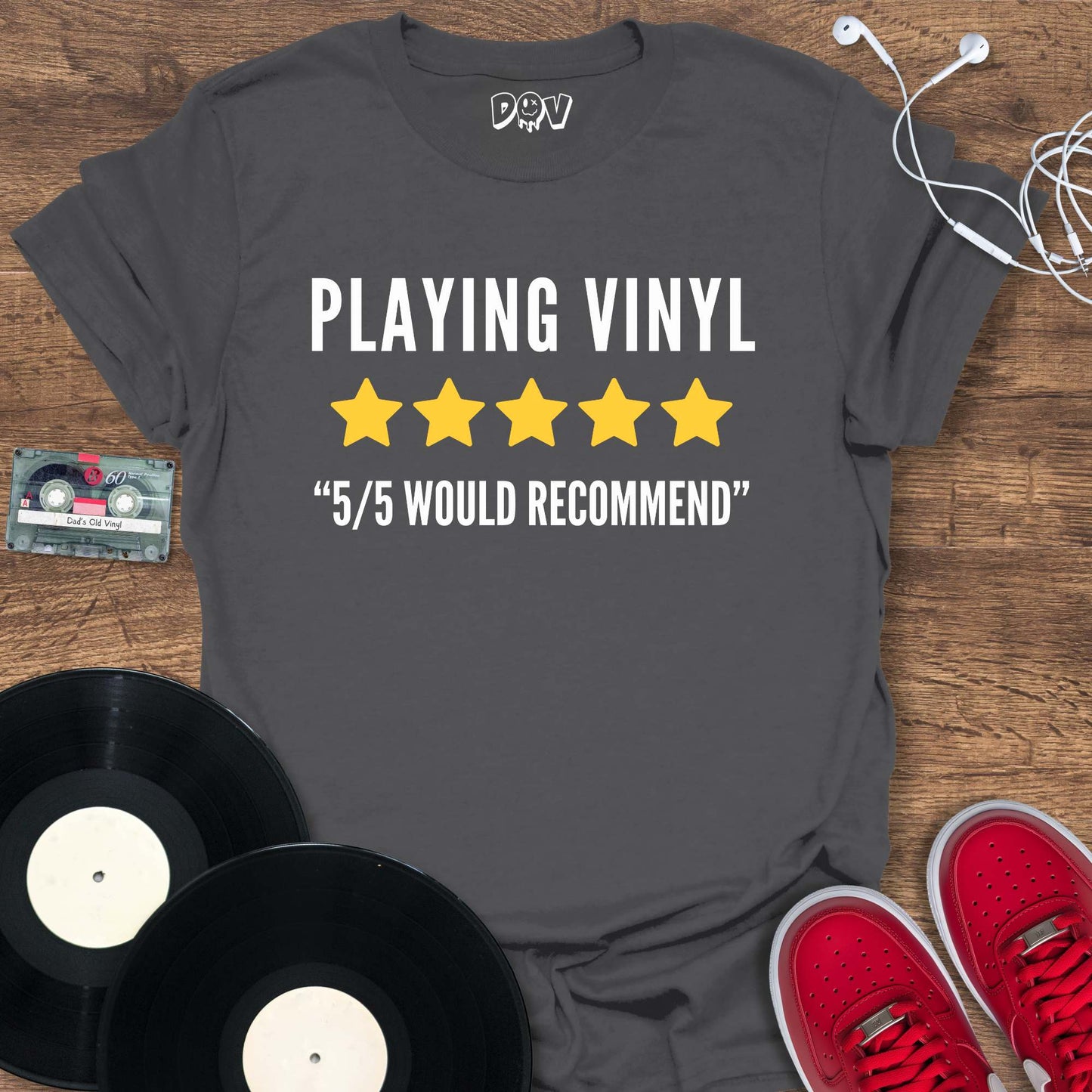 Printify Playing Vinyl T-Shirt