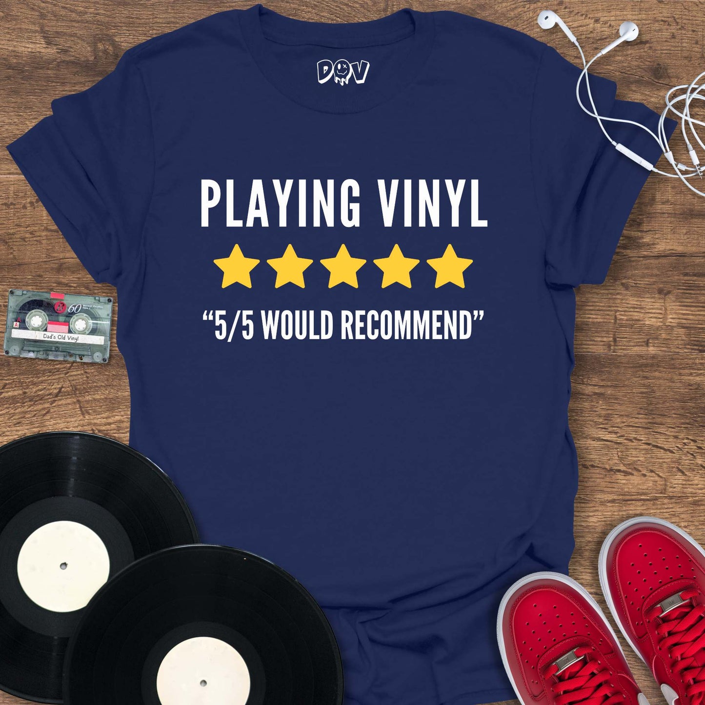 Printify Playing Vinyl T-Shirt