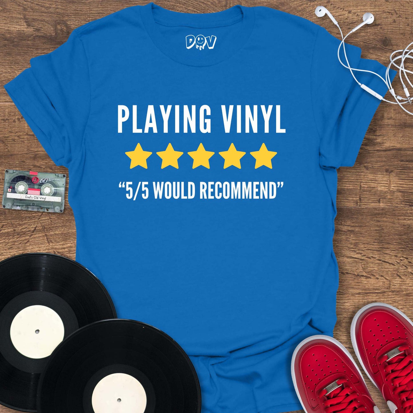 Printify Playing Vinyl T-Shirt