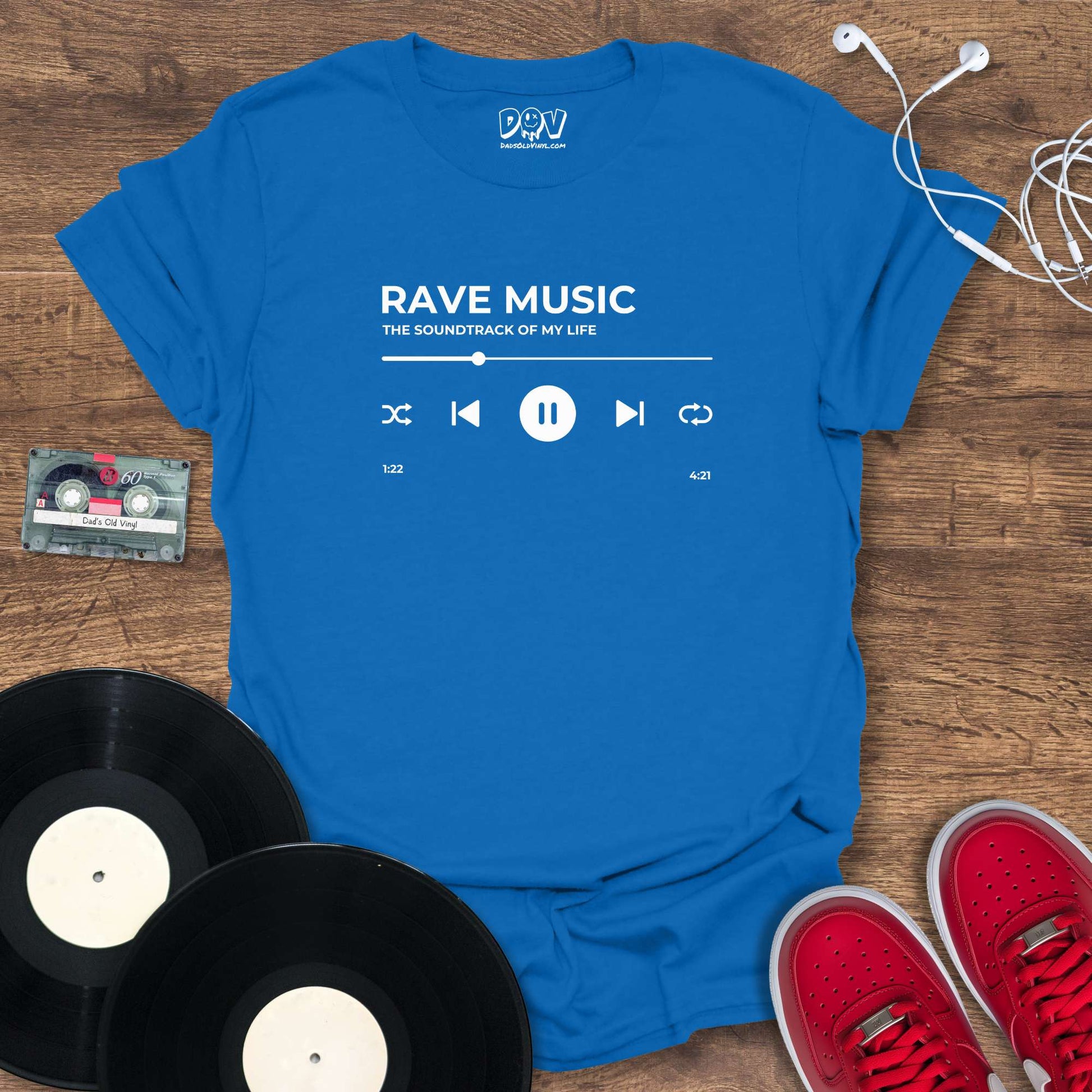 Printify Rave Music - The Soundtrack of My Life T-Shirt