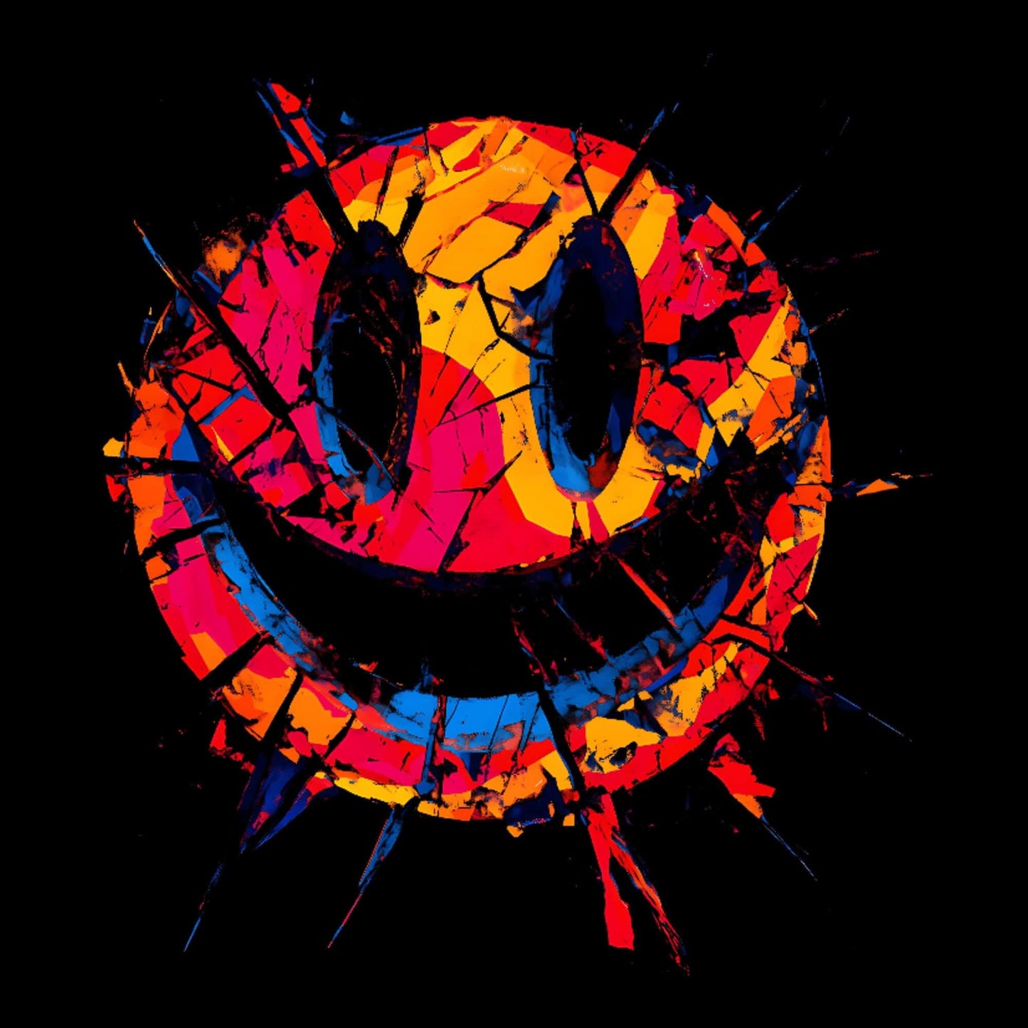 Printify Smiley Smash T-Shirt