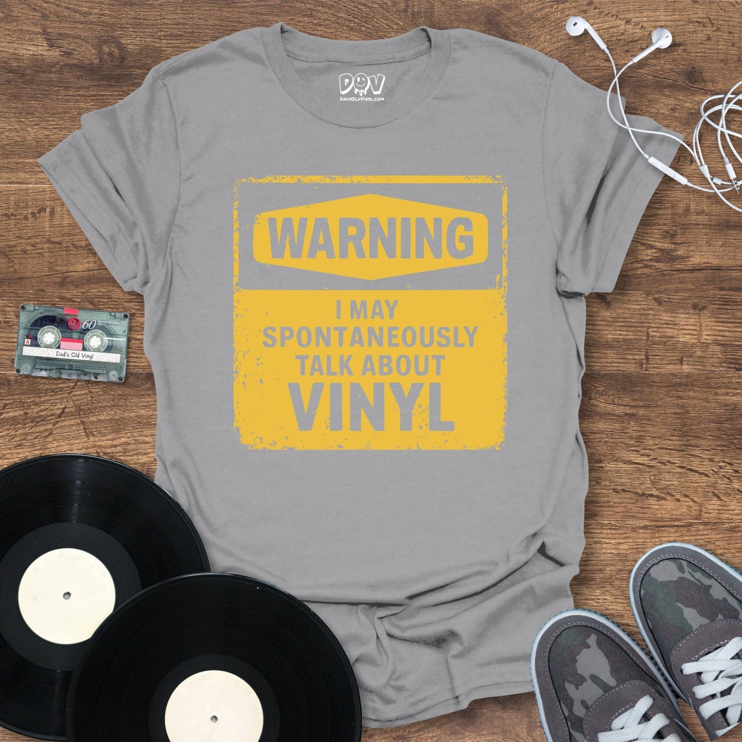 Printify Spontaneously Talk About Vinyl T-Shirt