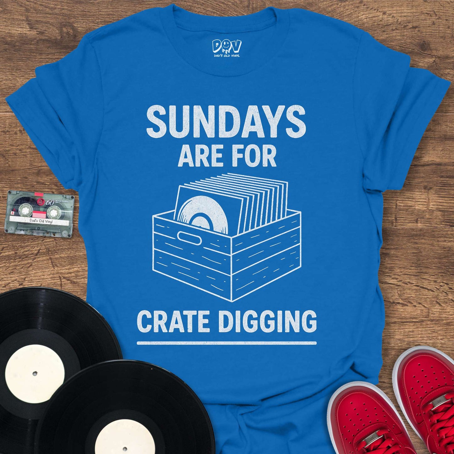 Printify Sundays Are For Crate Digging T-Shirt