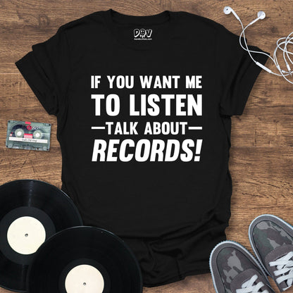 Printify Talk About Records T-Shirt