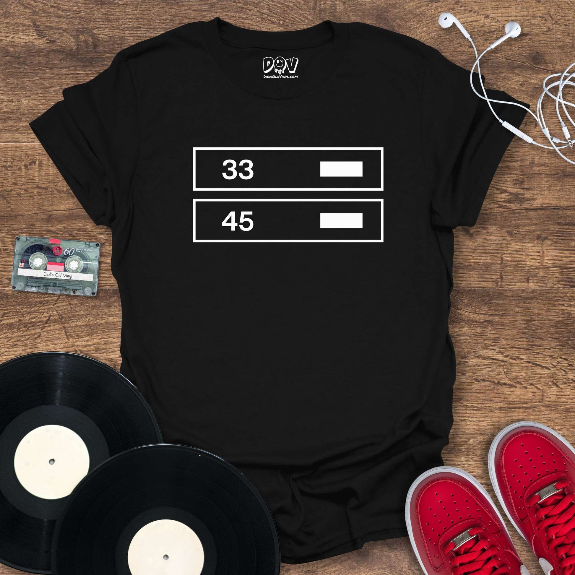 Printify Turntable Speed Buttons T-Shirt