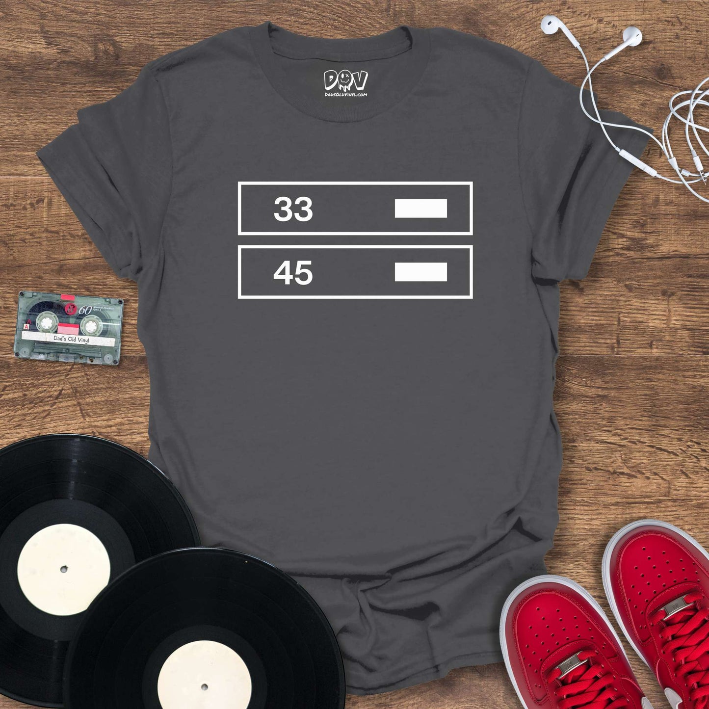 Printify Turntable Speed Buttons T-Shirt