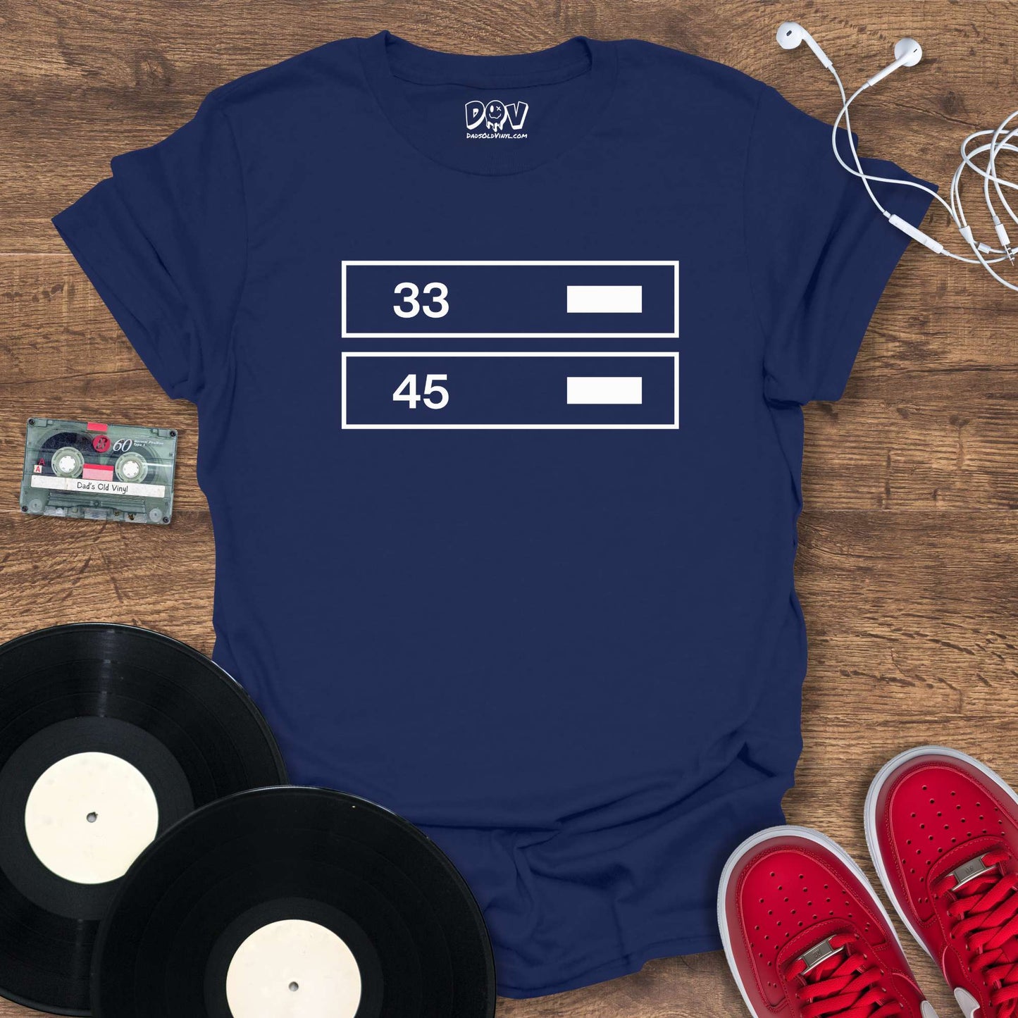 Printify Turntable Speed Buttons T-Shirt