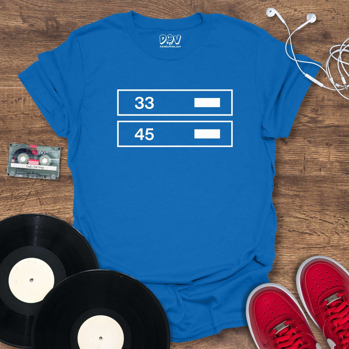 Printify Turntable Speed Buttons T-Shirt