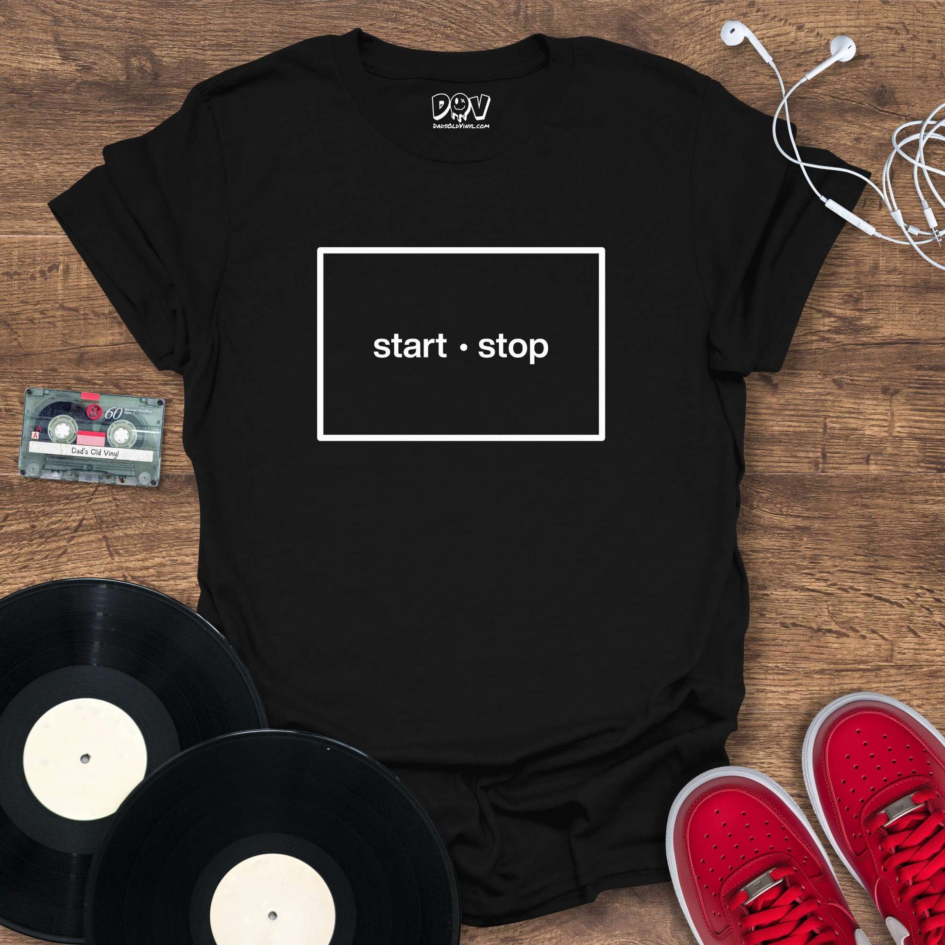 Printify Turntable Start - Stop Button T-Shirt