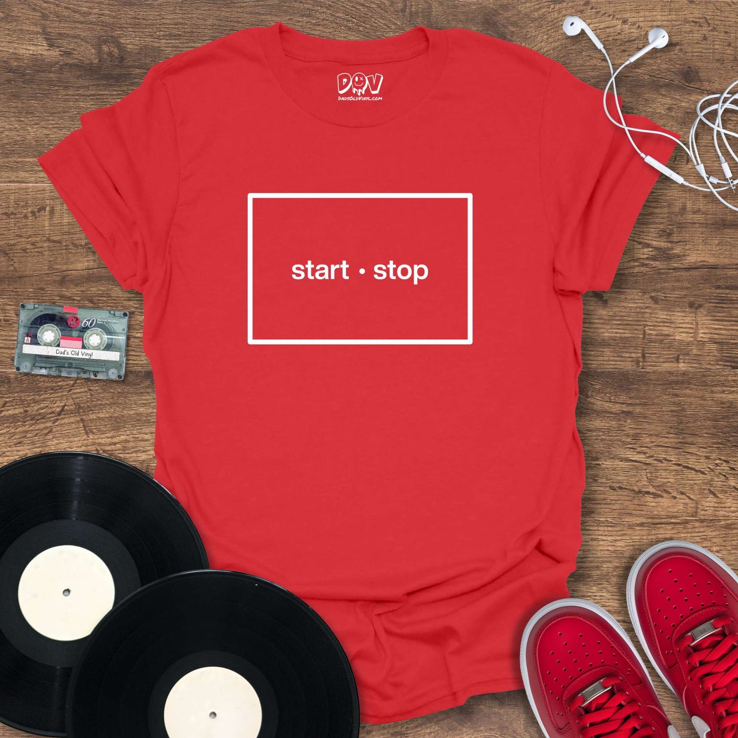 Printify Turntable Start - Stop Button T-Shirt