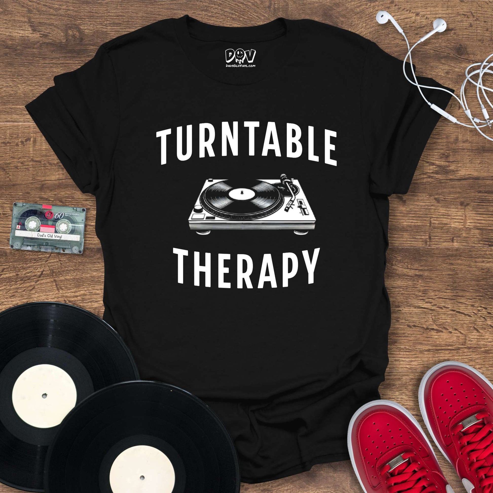 Printify Turntable Therapy T-Shirt