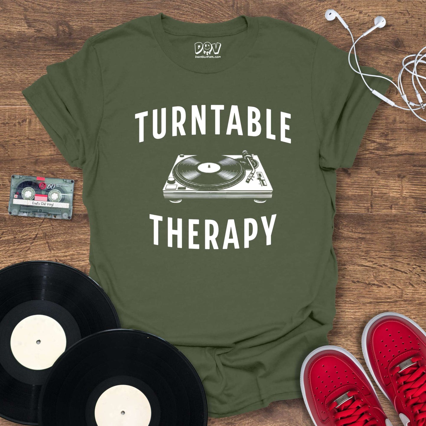 Printify Turntable Therapy T-Shirt