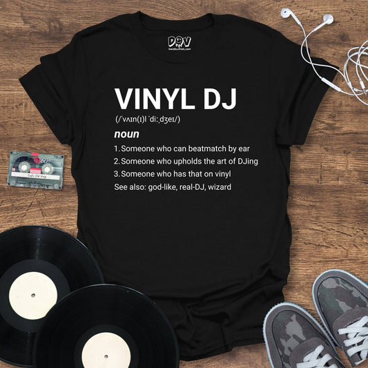 Printify Vinyl DJ Definition T-Shirt
