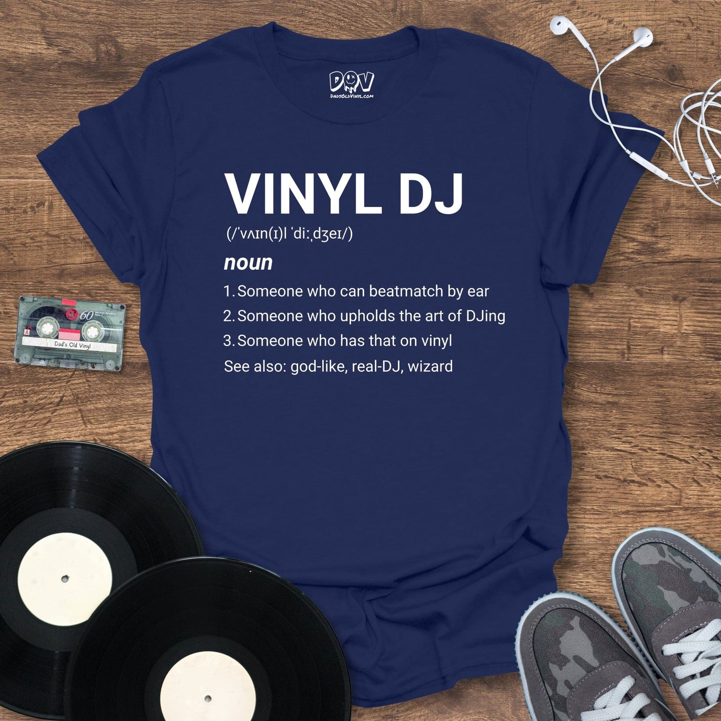 Printify Vinyl DJ Definition T-Shirt