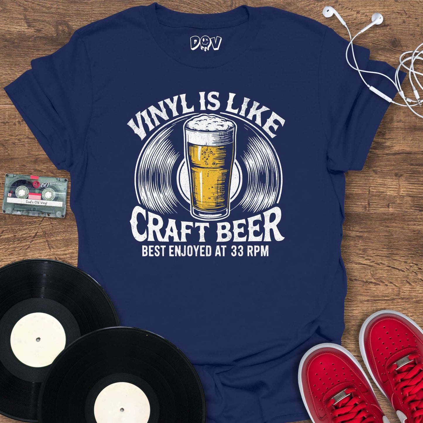 Printify Vinyl Is Like Craft Beer T-Shirt