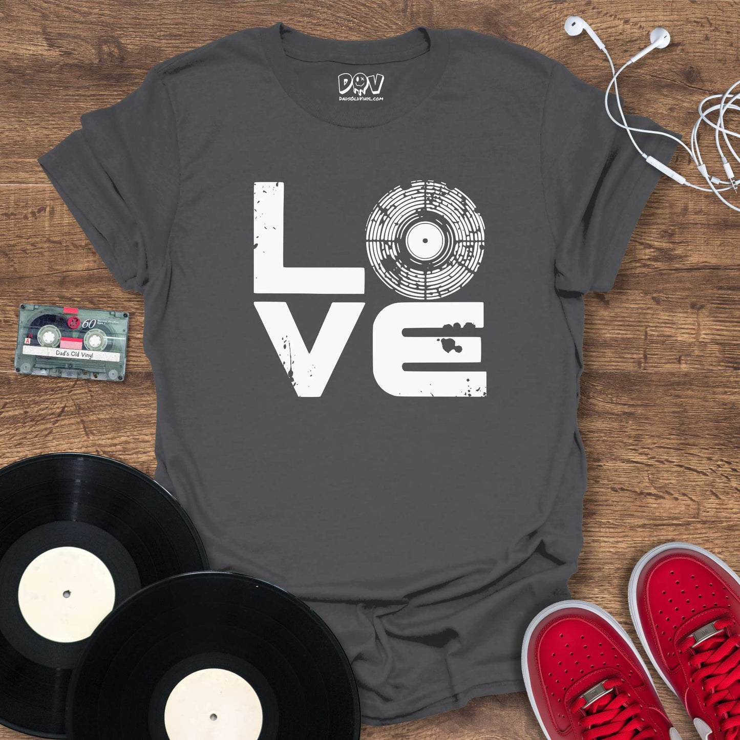 Printify Vinyl Love T-Shirt