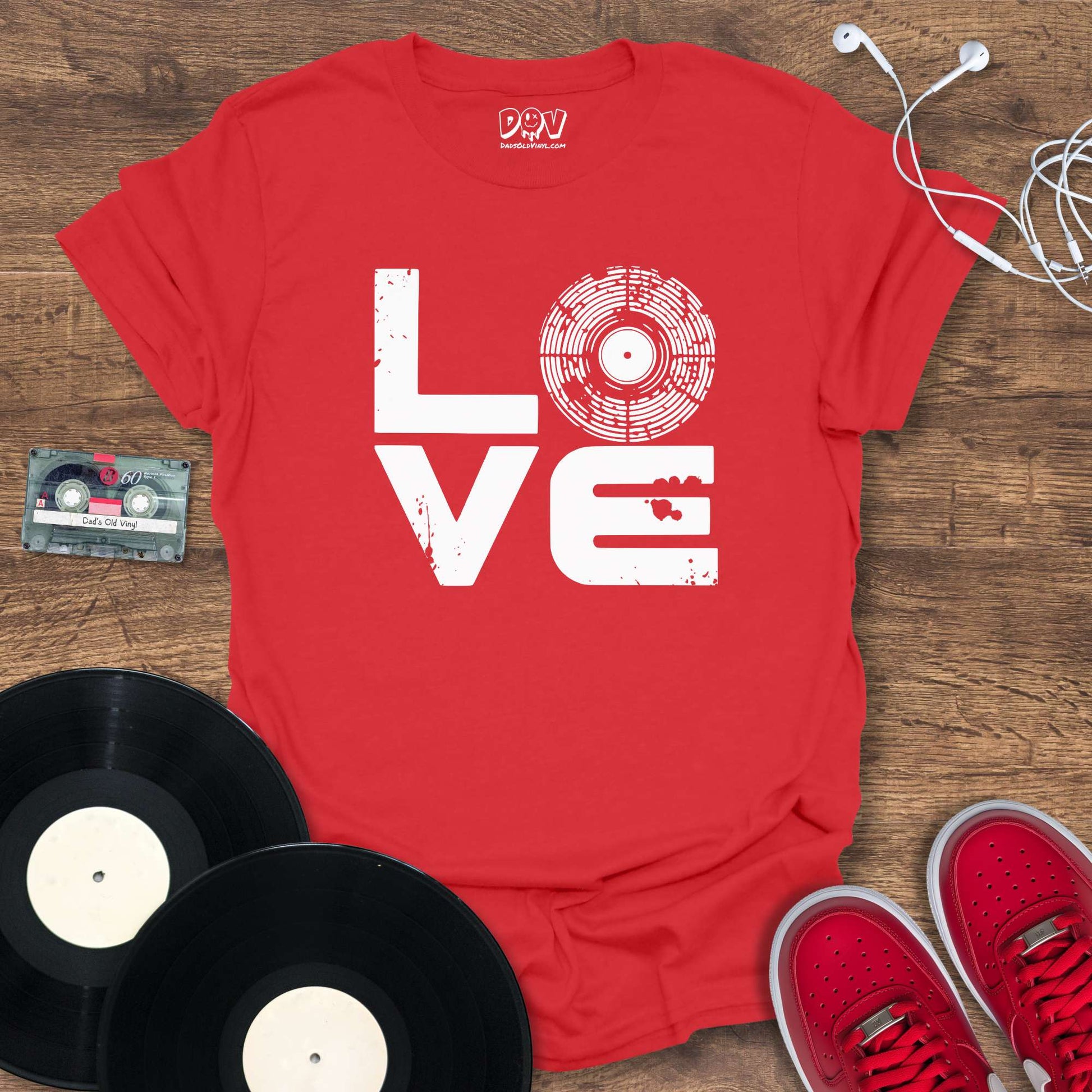 Printify Vinyl Love T-Shirt