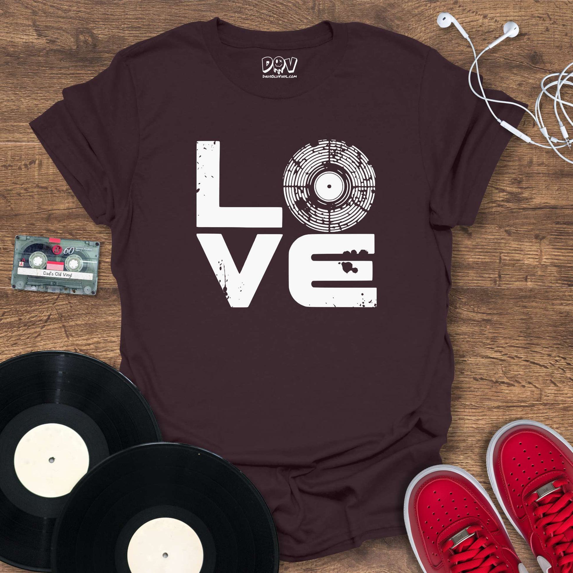 Printify Vinyl Love T-Shirt