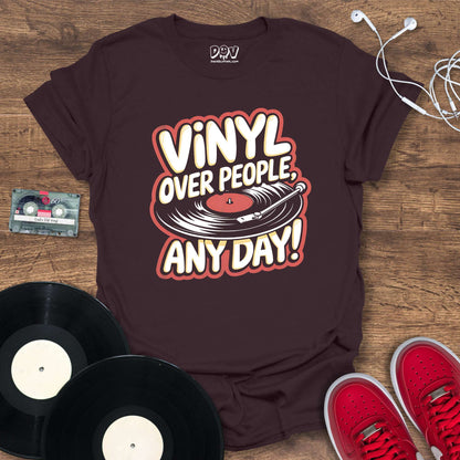 Printify Vinyl Over People T-Shirt